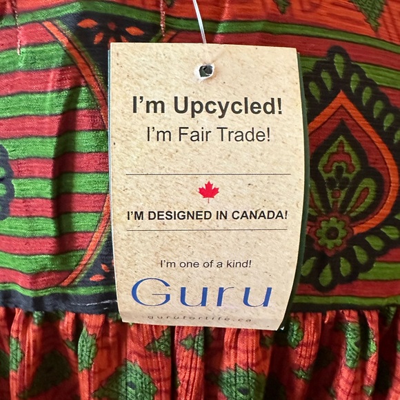 GURU FOR LIFE | NWT 100% Silk Recycled Sari Dress - Picture 6 of 9